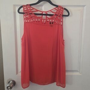 Torrid Women’s Coral Cage-Detail Sleeveless Top